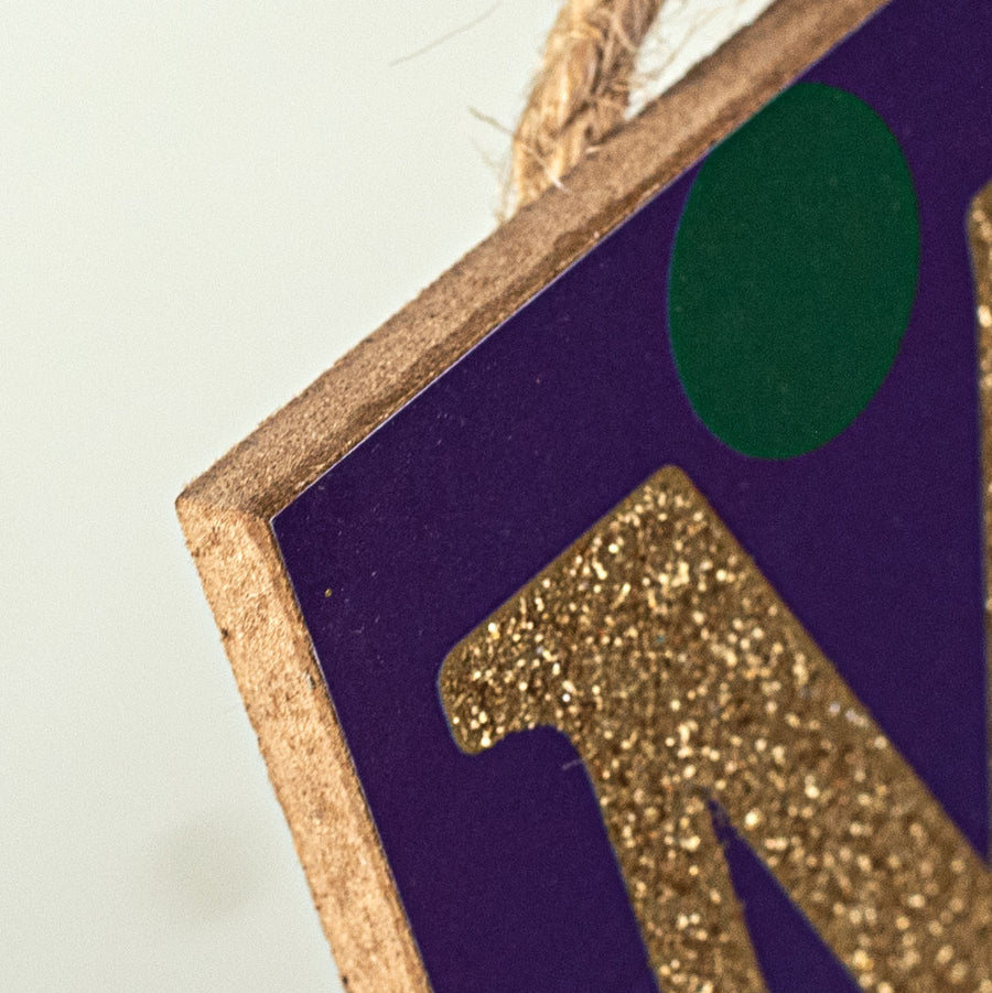 12" Wooden Sign: Mardi Gras detail photo 3