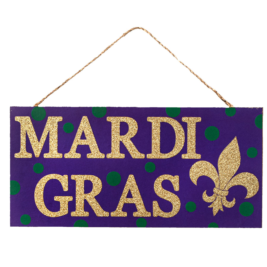 12" Wooden Sign: Mardi Gras Item Number: AP8846