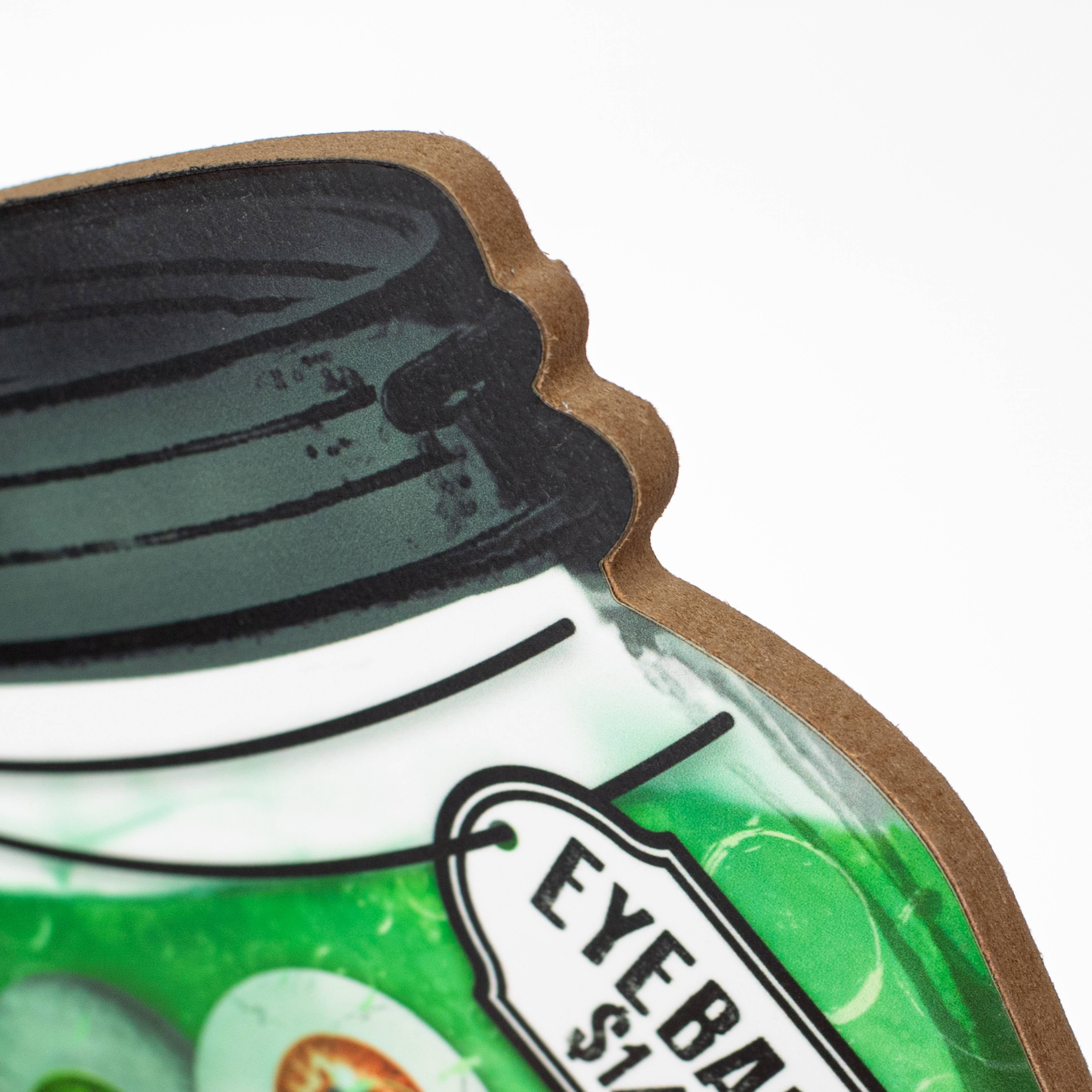 10" Wooden Sign: Mason Jar Witches' Eyeballs detail photo 3