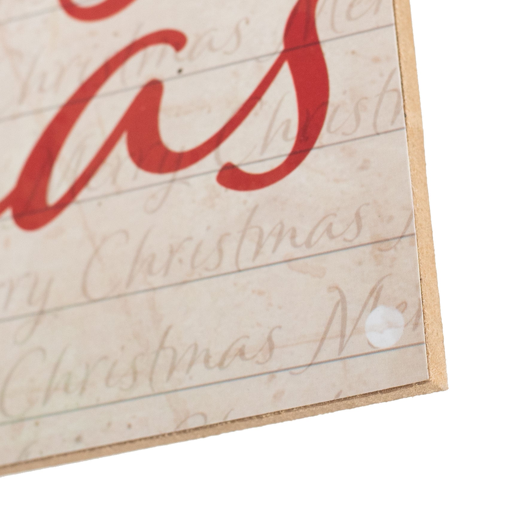 12" Wooden Sign: Merry Christmas Luggage Tag detail photo 3