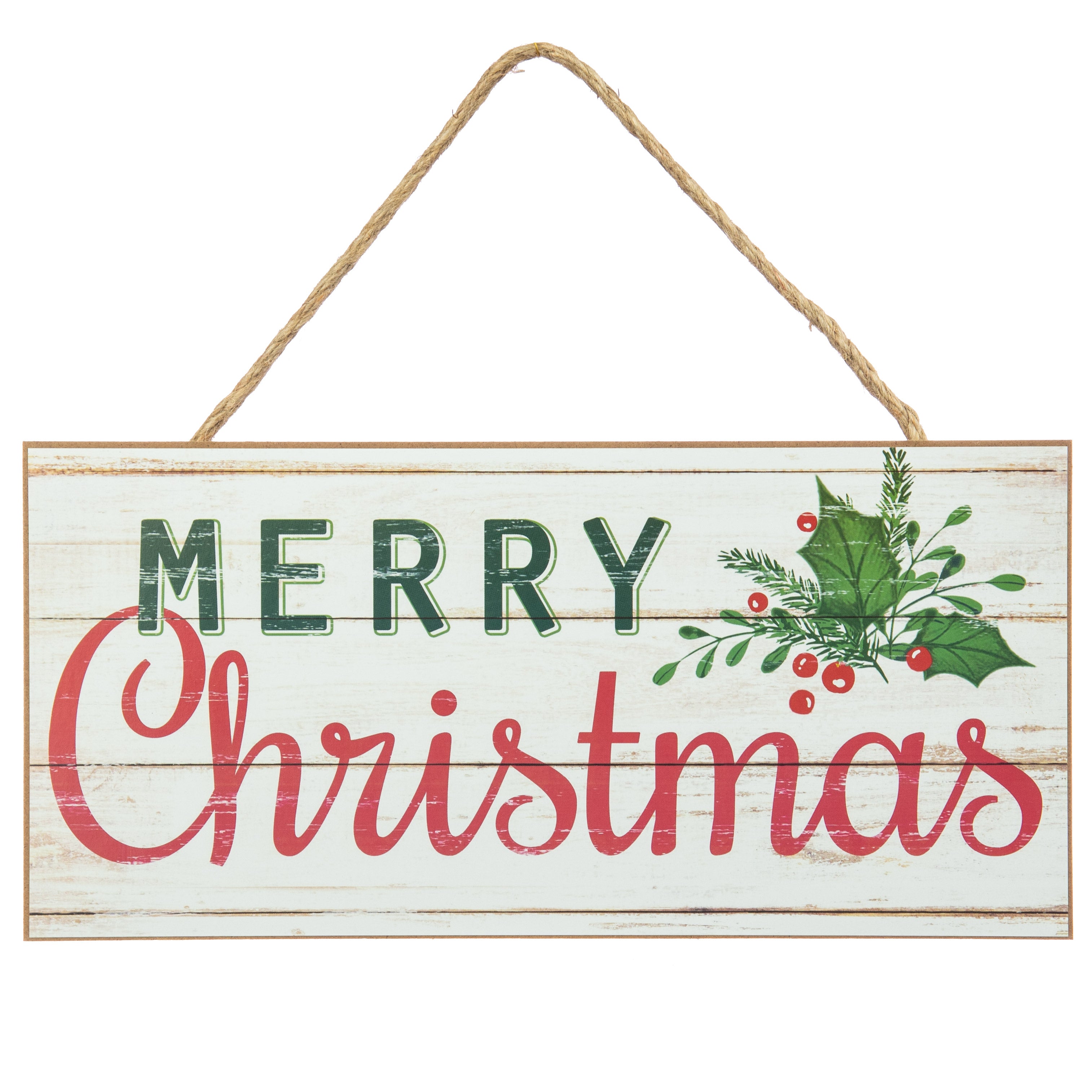 12" Wooden Sign: Merry Christmas Shiplap Item Number: AP8163
