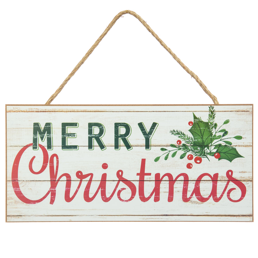 12" Wooden Sign: Merry Christmas Shiplap Item Number: AP8163