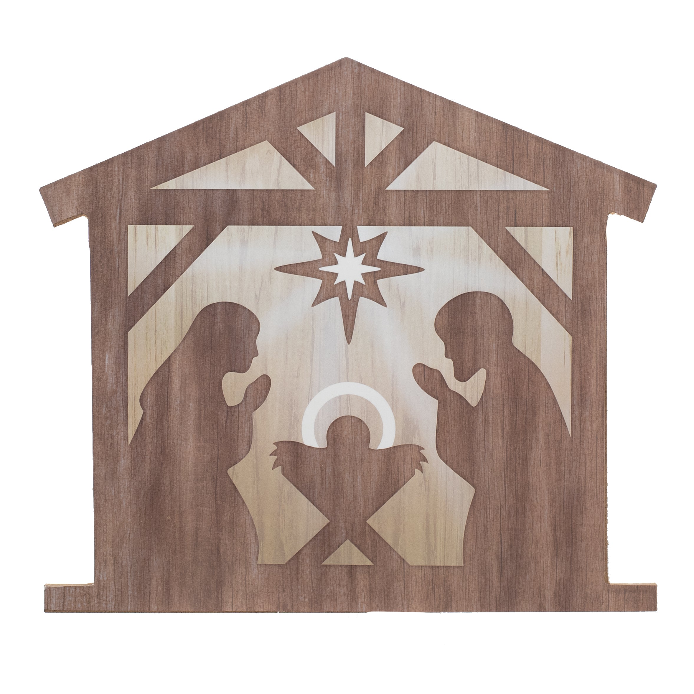 10" Wooden Sign: Nativity Scene Cutout Item Number: AP7330
