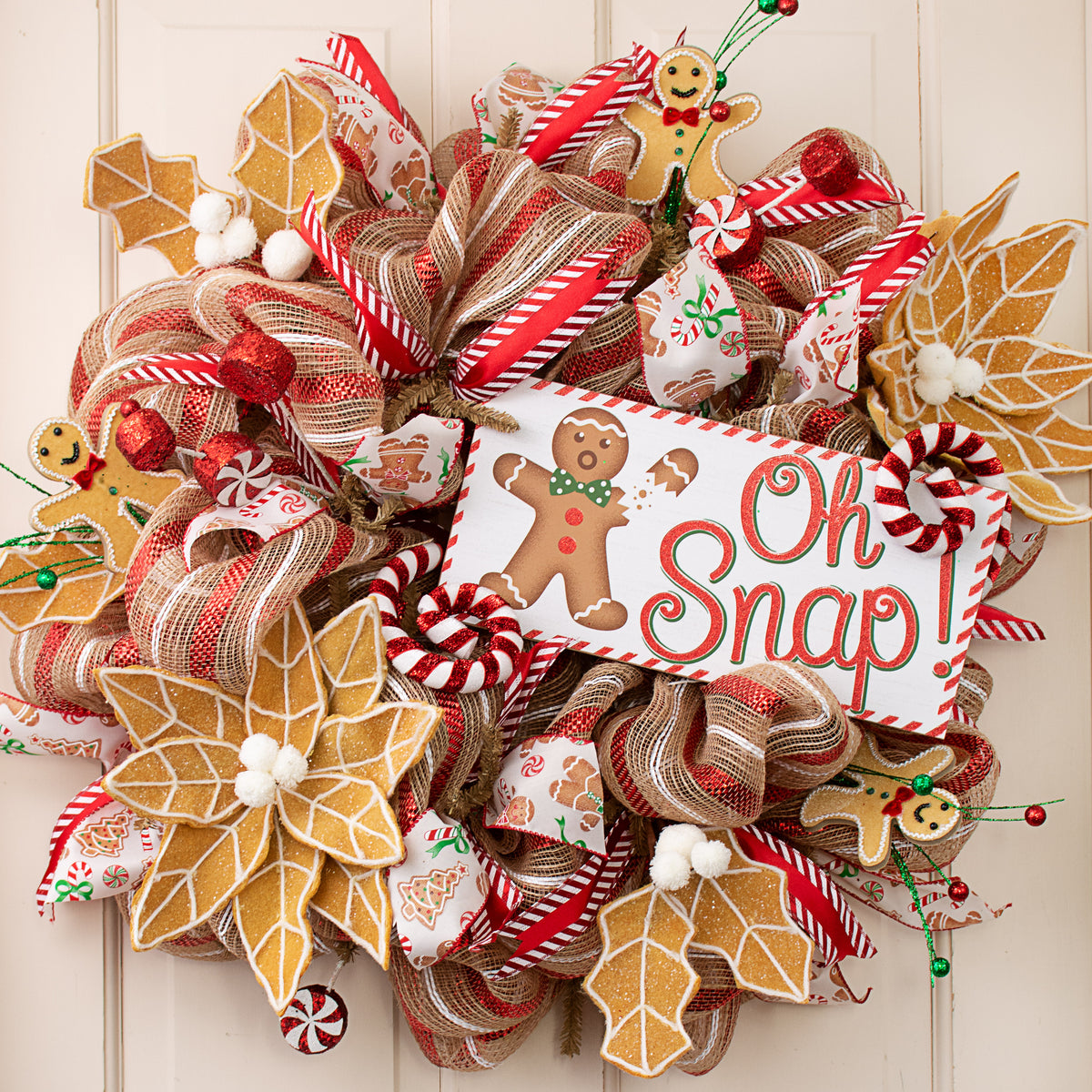 12" Wooden Sign: Oh Snap Gingerbread Lifestyle Photo