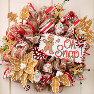 12" Wooden Sign: Oh Snap Gingerbread Lifestyle Photo