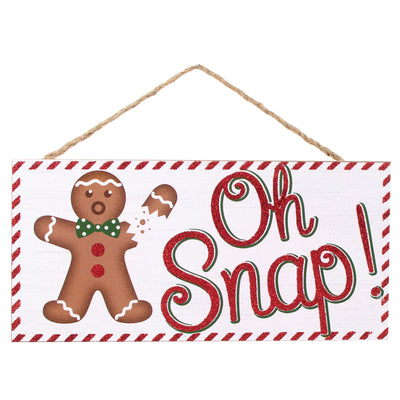 12" Wooden Sign: Oh Snap Gingerbread Item Number: AP8814