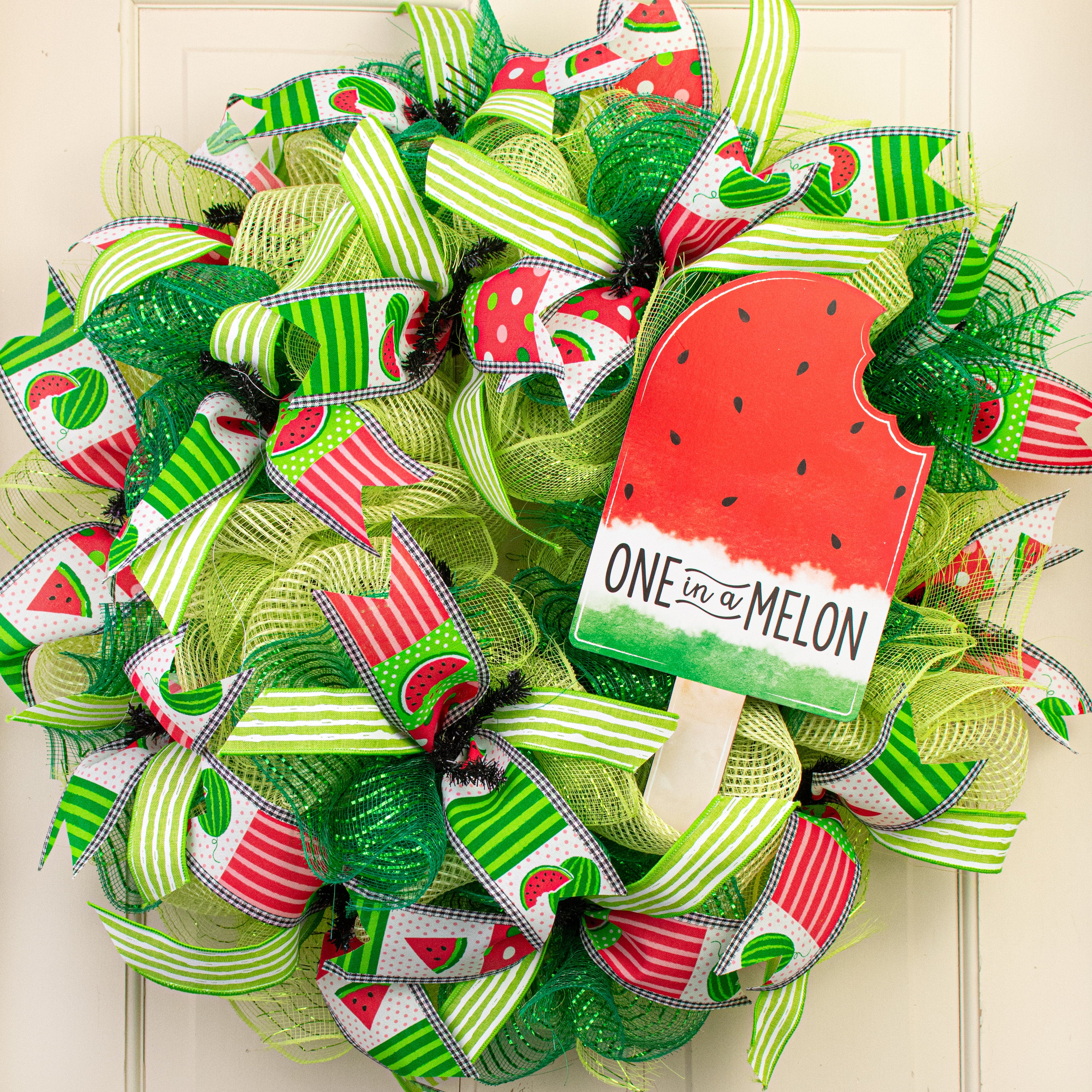 13" Wooden Sign: One in a Melon Popsicle Lifestyle Photo