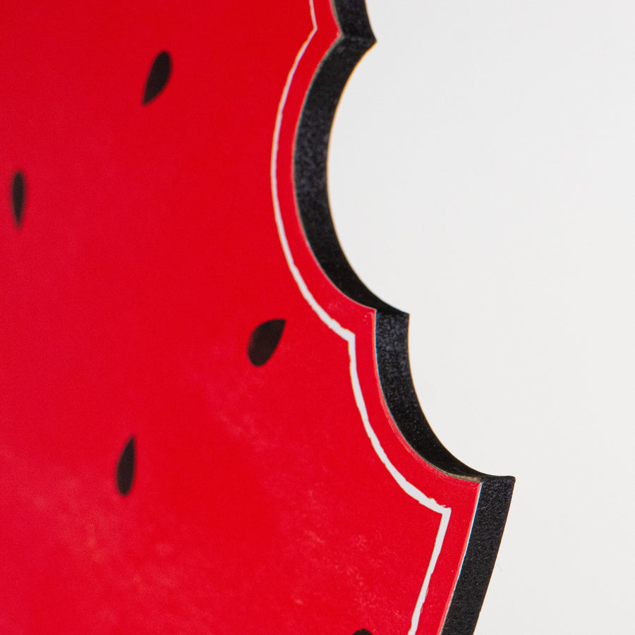 13" Wooden Sign: One in a Melon Popsicle detail photo 3