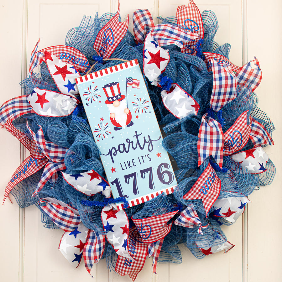 12" Wooden Sign: Party Like It's 1776 USA Lifestyle Photo