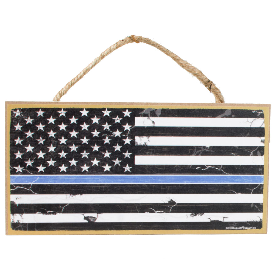10" Wooden Sign: Police Support Flag Item Number: 91828