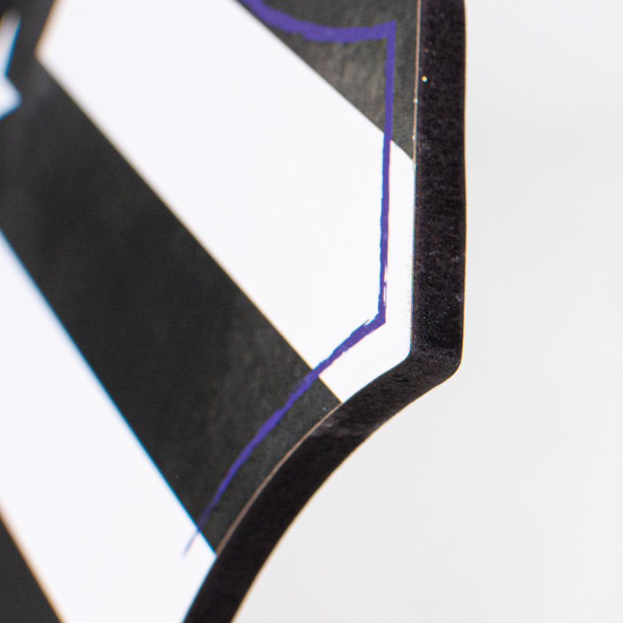 12" Wooden Sign: Police Support Flag Badge detail photo 3