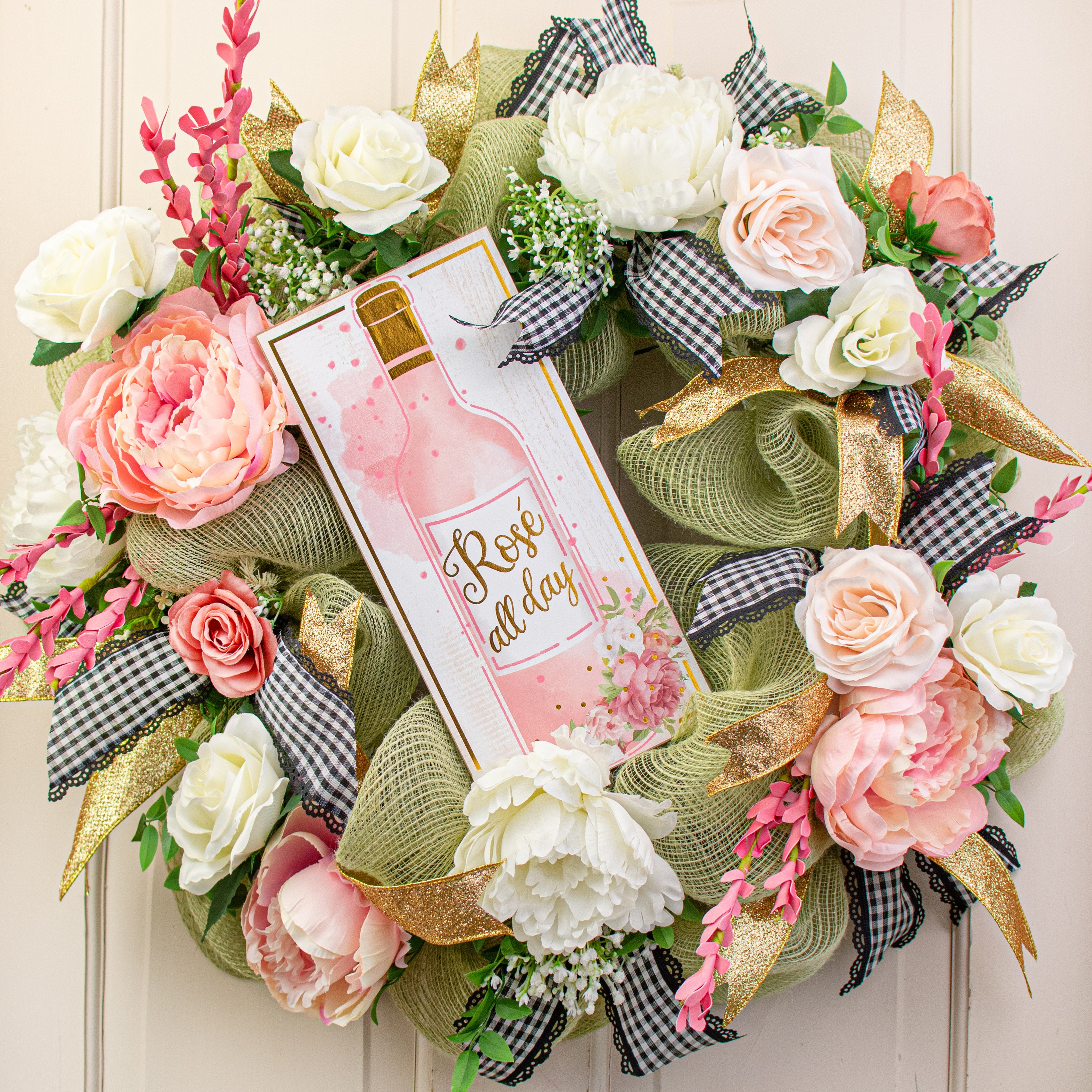 12" Wooden Sign: Rosé All Day Lifestyle Photo