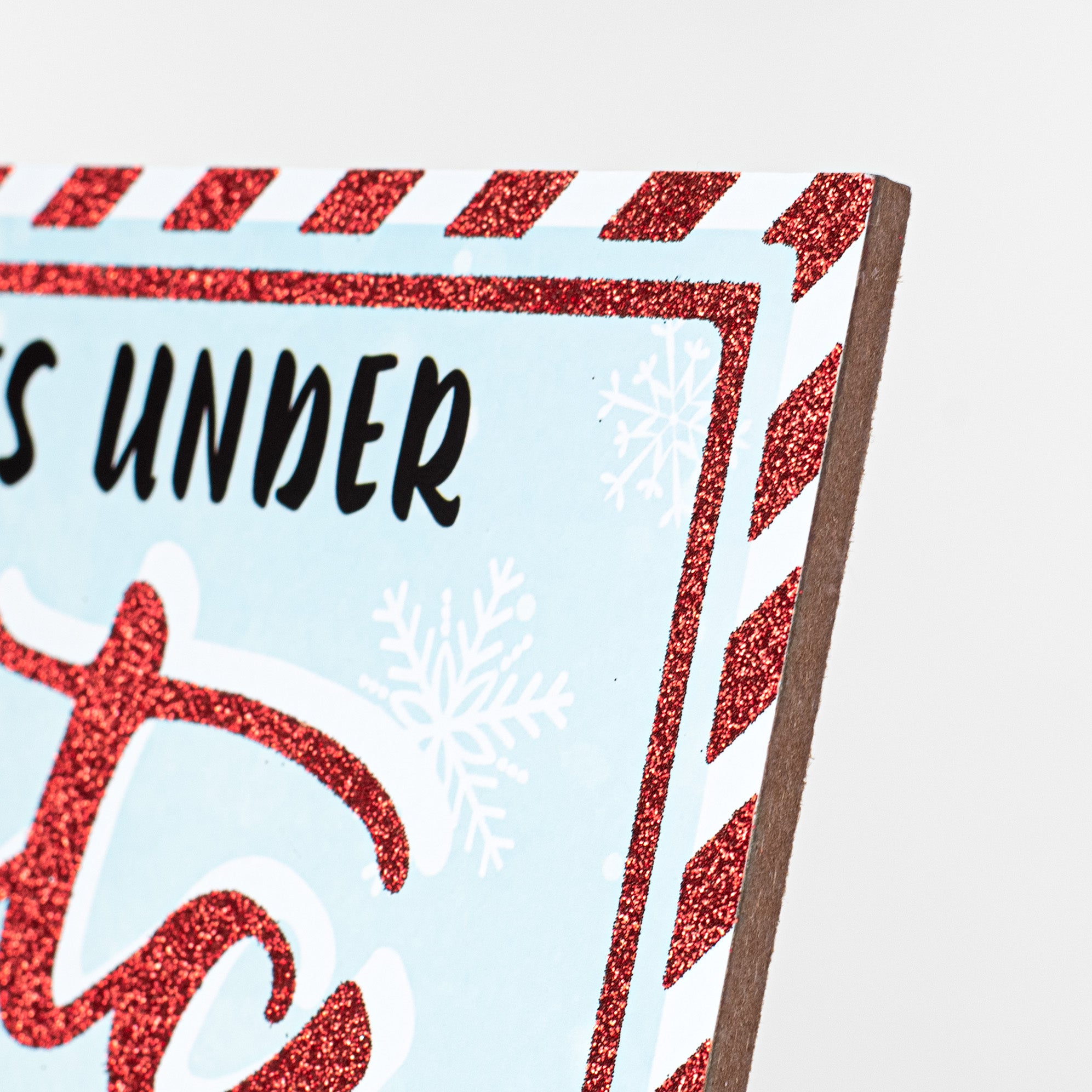 16" Wooden Sign: Santa Surveillance detail photo 3