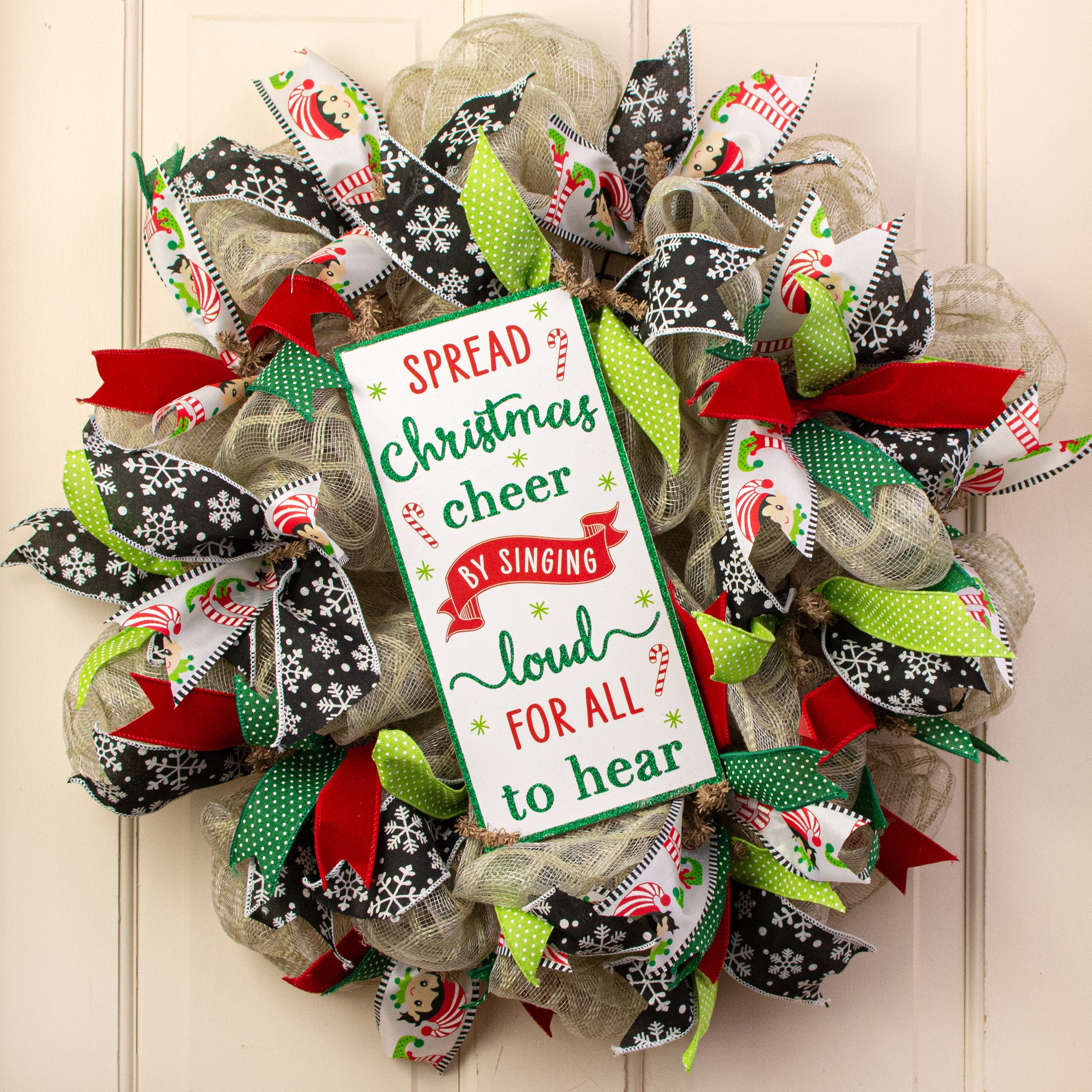 12" Wooden Sign: Spread Christmas Cheer Lifestyle Photo