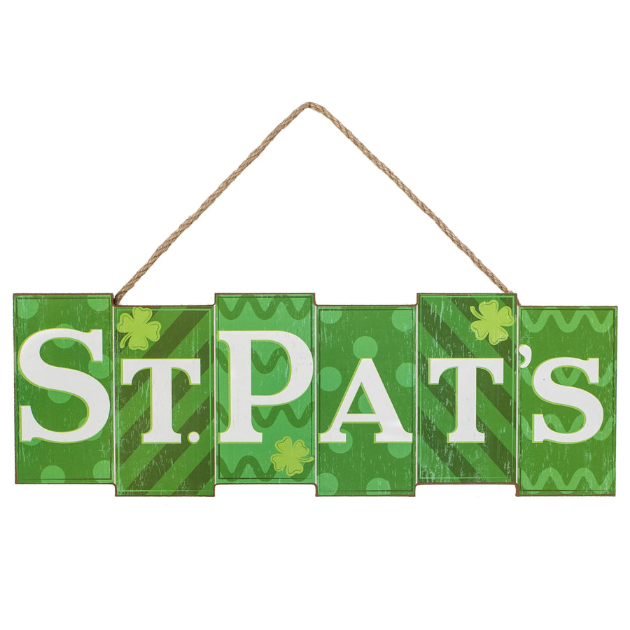 14" Wooden Sign: St. Pat's Blocks Item Number: AP7037