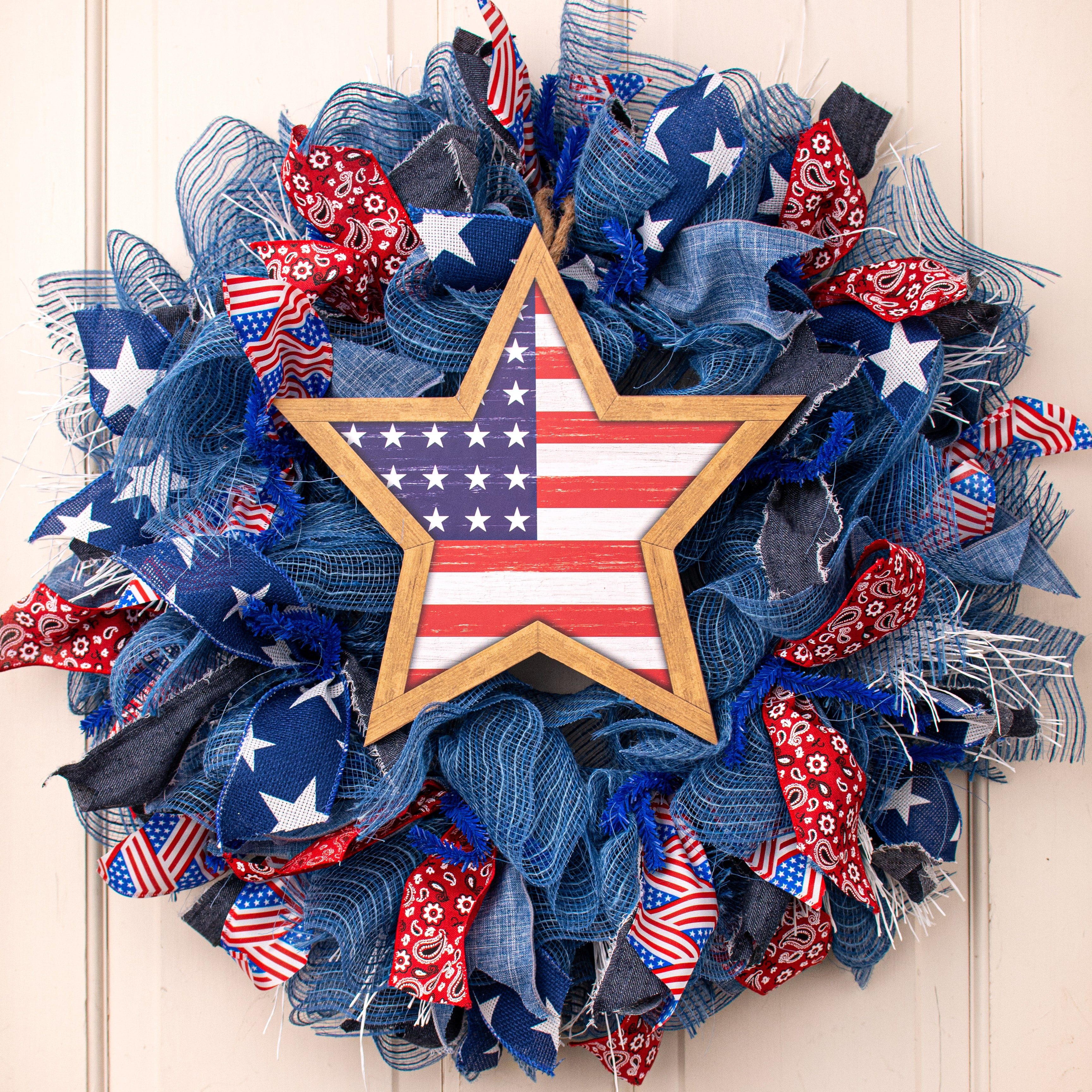12" Wooden Sign: Stars And Stripes Lifestyle Photo