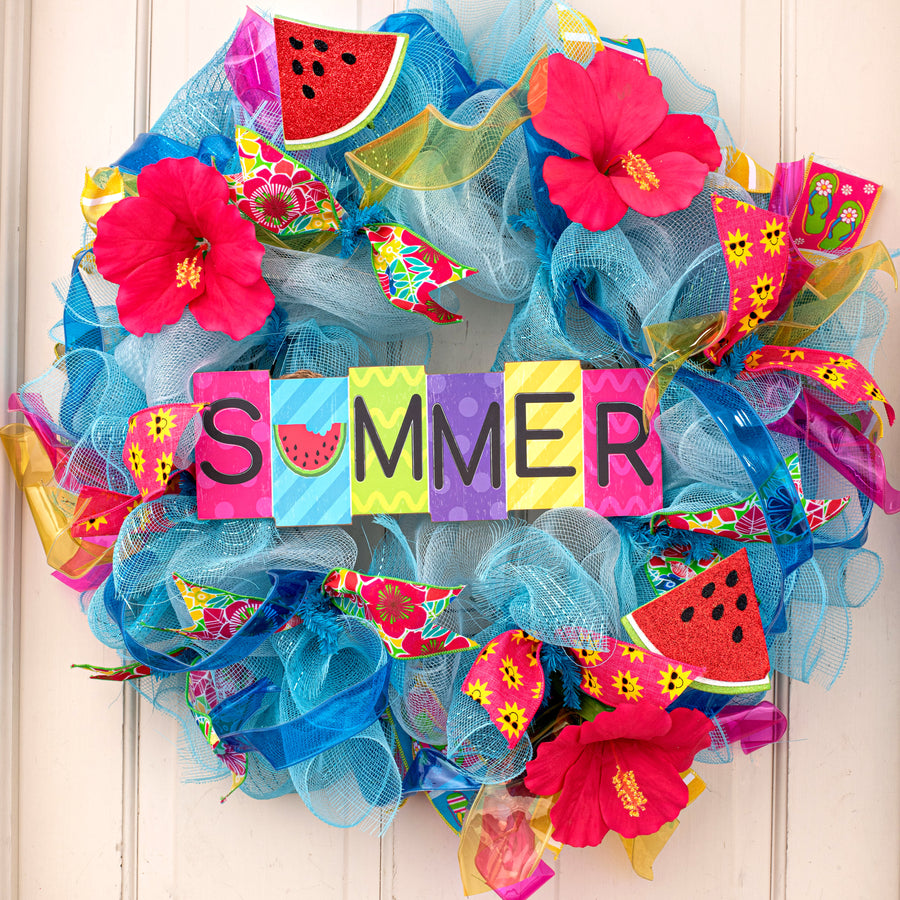 14" Wooden Sign: Summer Blocks Lifestyle Photo