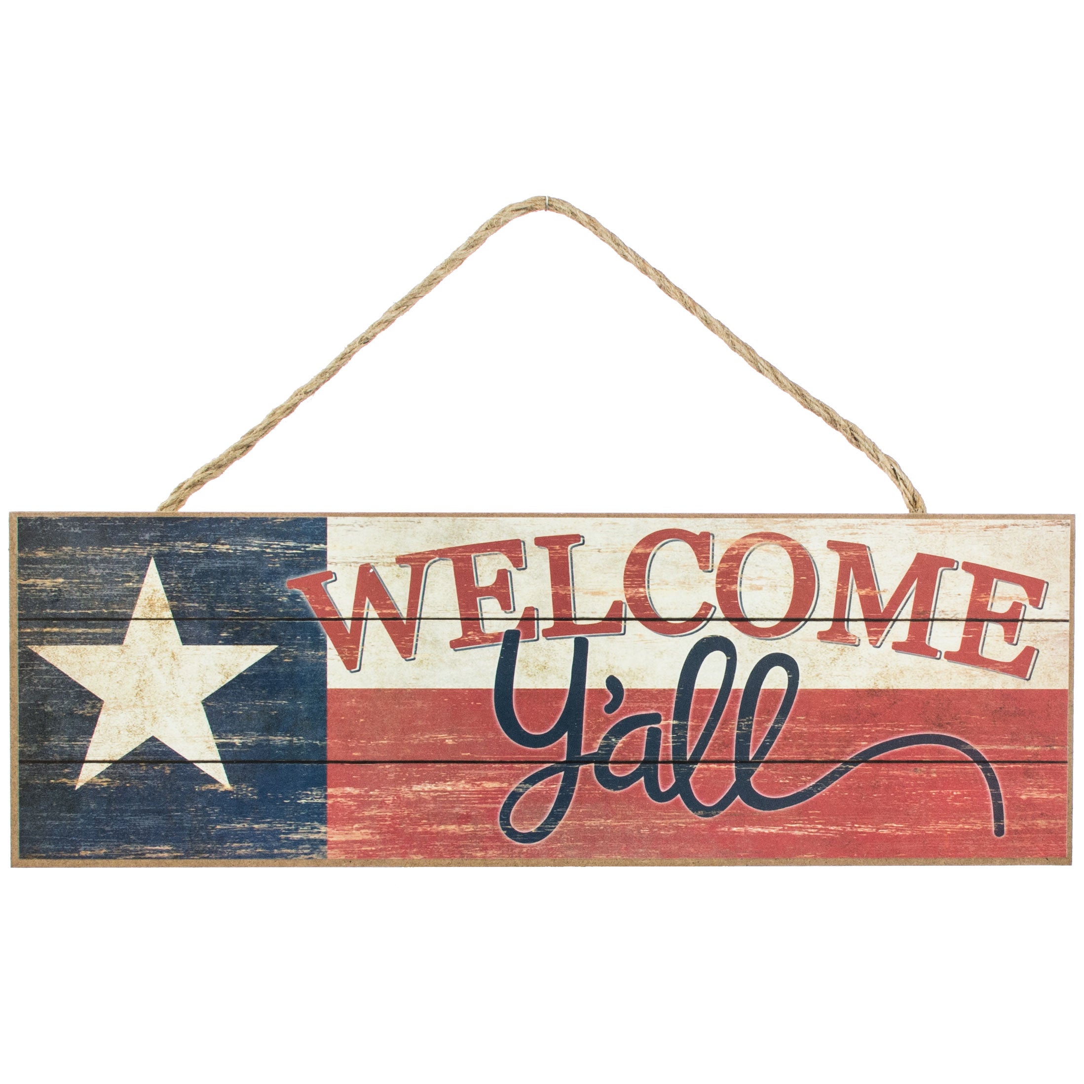 15" Wooden Sign: Texas Welcome Y'all Item Number: AP805636