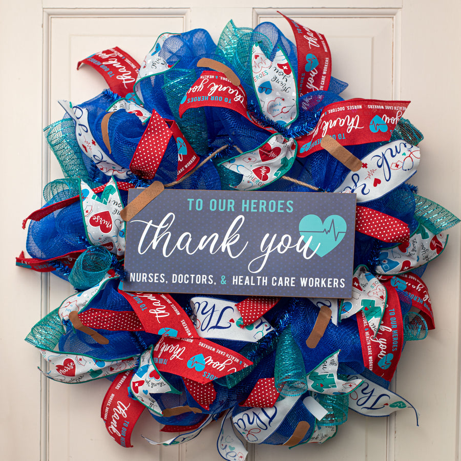 12" Wooden Sign: Thank You Healthcare Heroes Lifestyle Photo