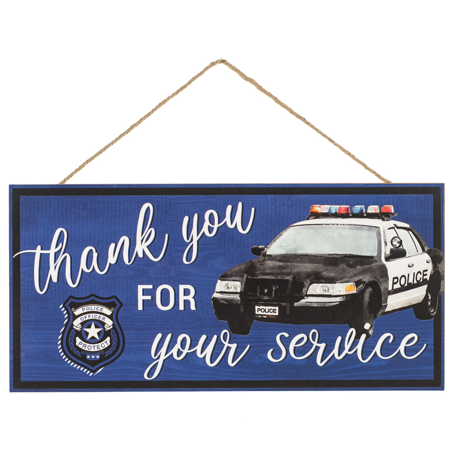 12" Wooden Sign: Thank You Police Item Number: AP7327