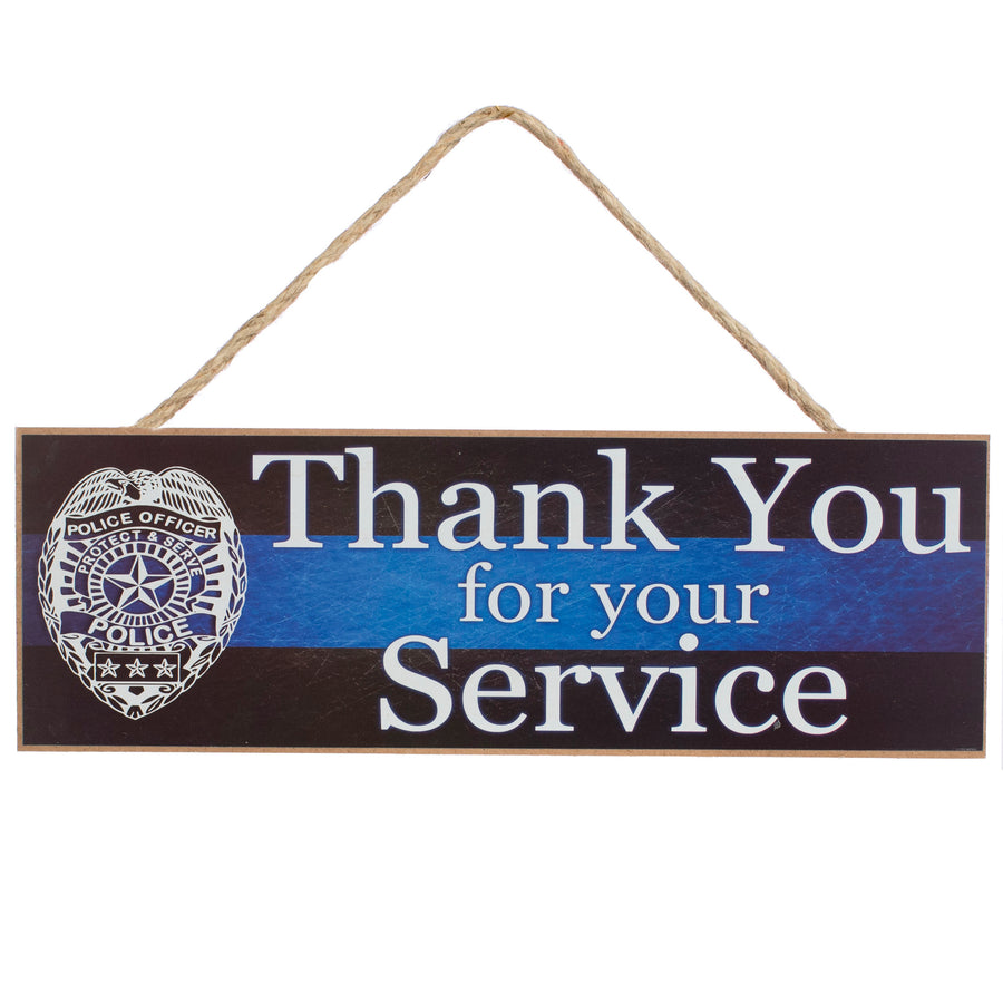15" Wooden Sign: Thank You Police Item Number: AP807003