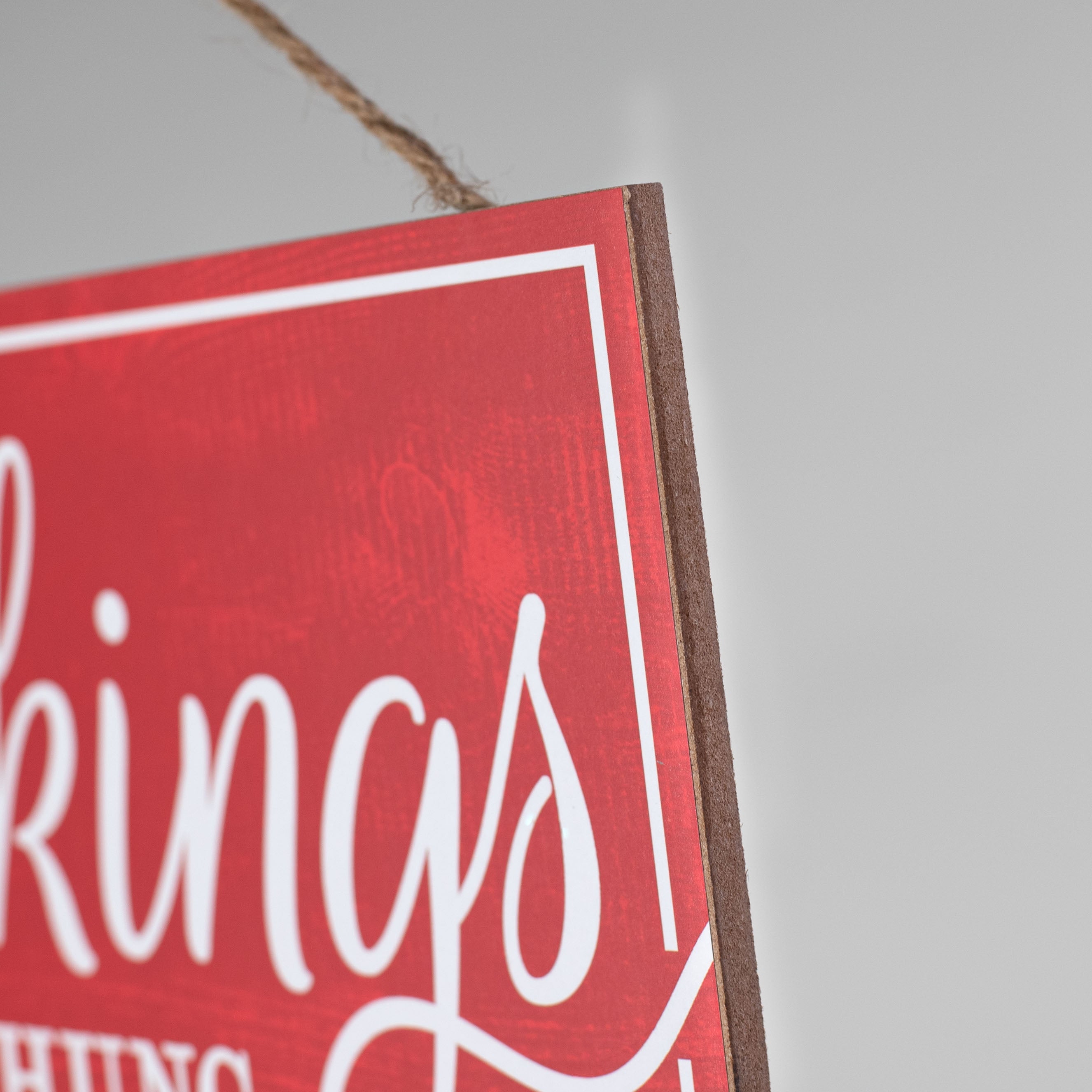 12" Wooden Sign: The Stockings Were Hung detail photo 3