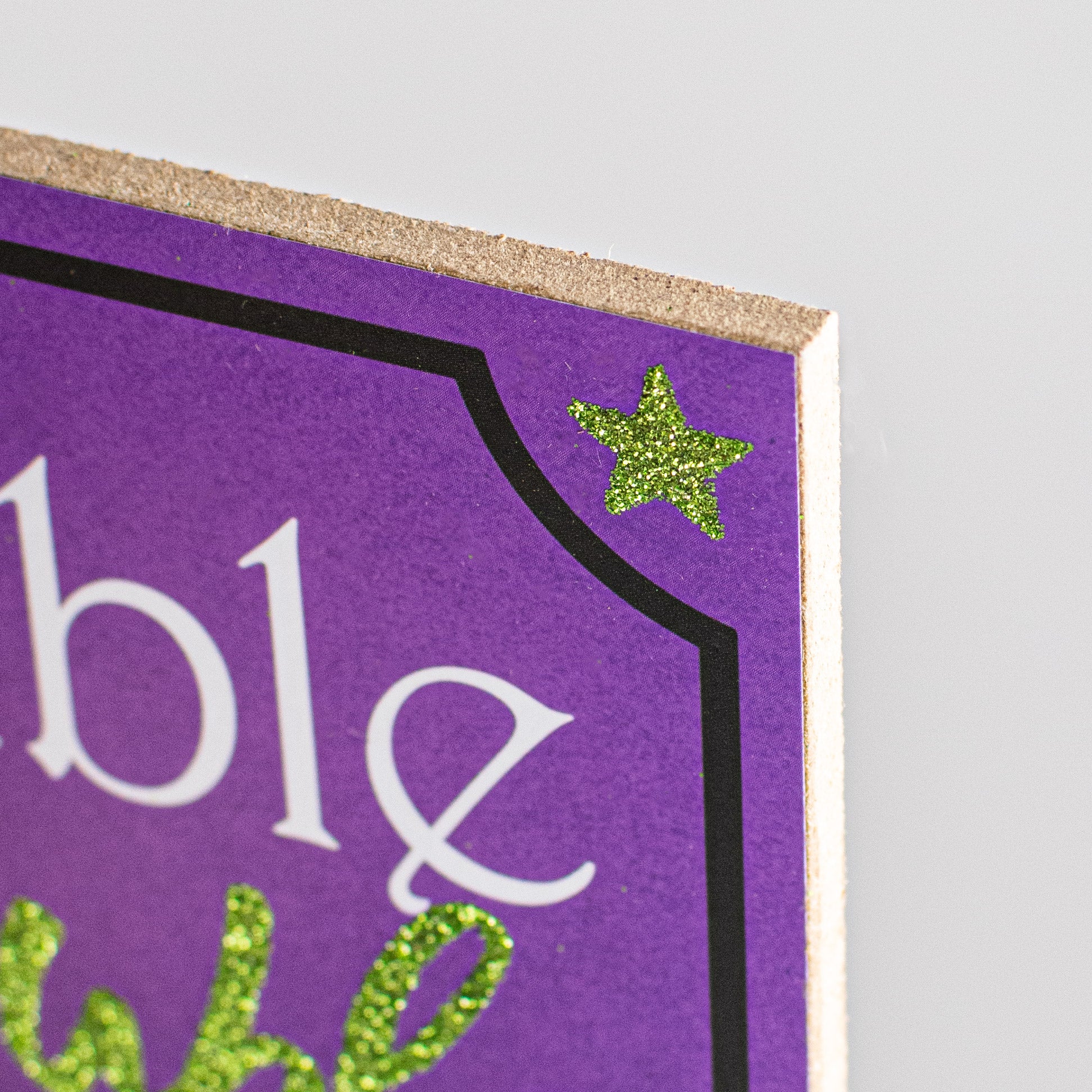 12" Wooden Sign: Double Toil Bubble Cauldron detail photo 3