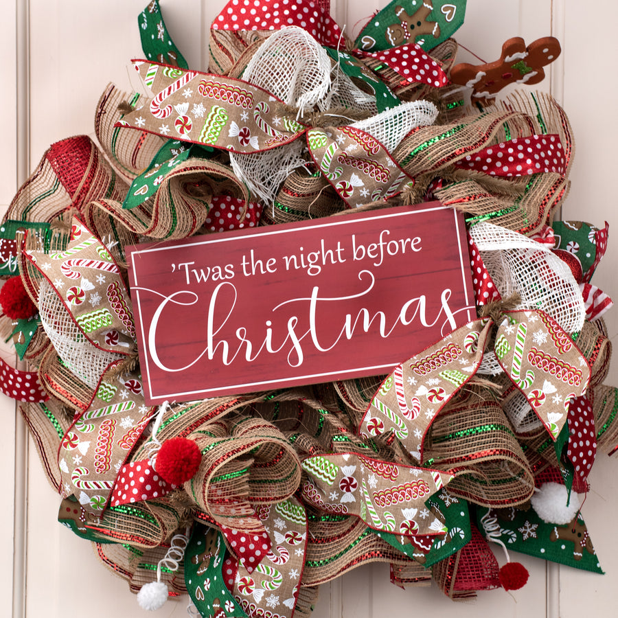 12" Wooden Sign: 'Twas The Night Before Lifestyle Photo