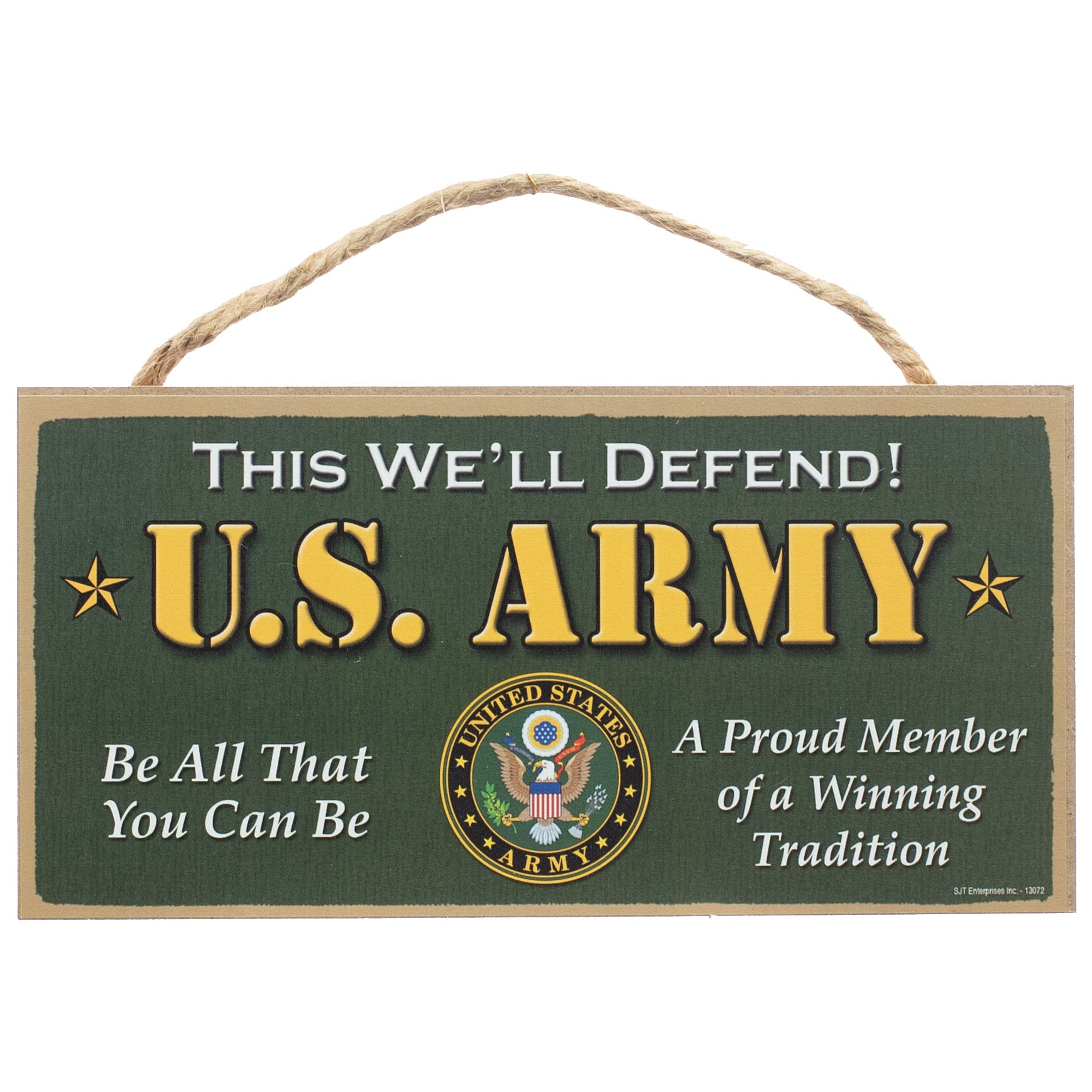 10" Wooden Sign: US Army Item Number: 13072