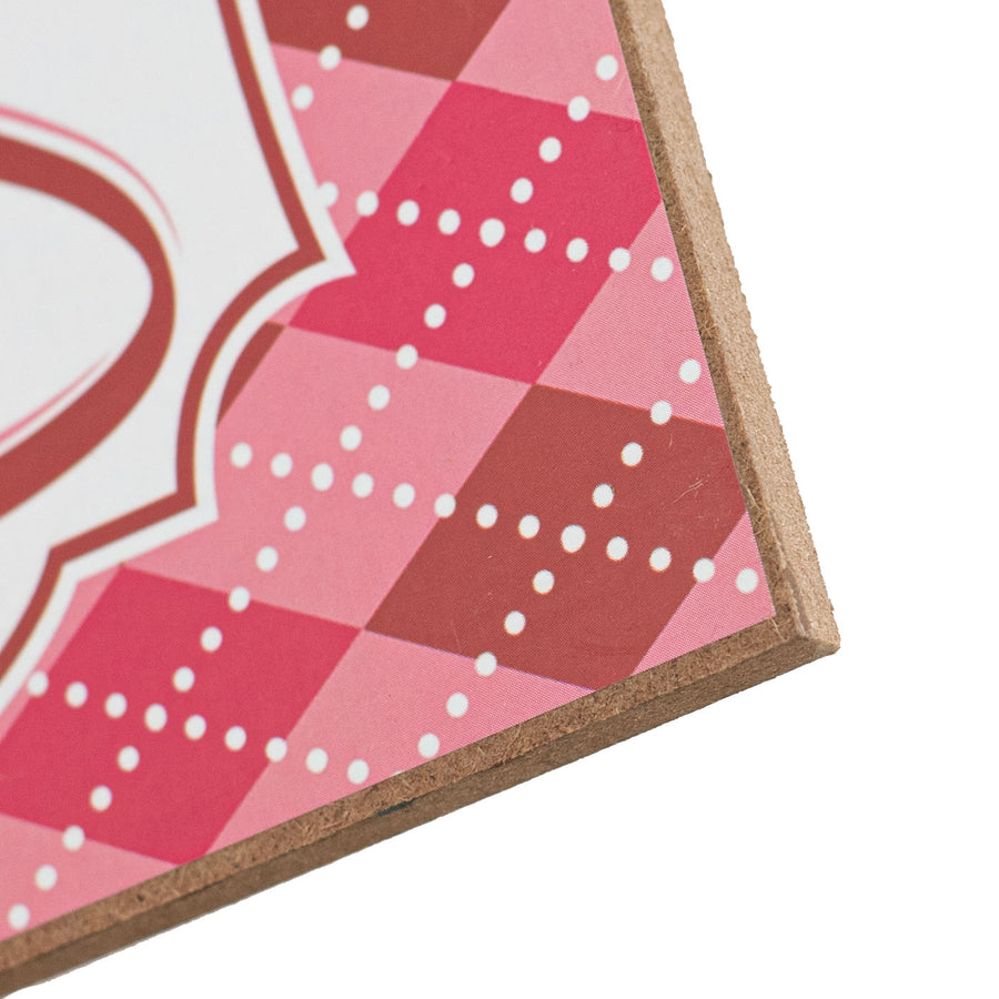 12" Wooden Sign: Valentine Argyle detail photo 3