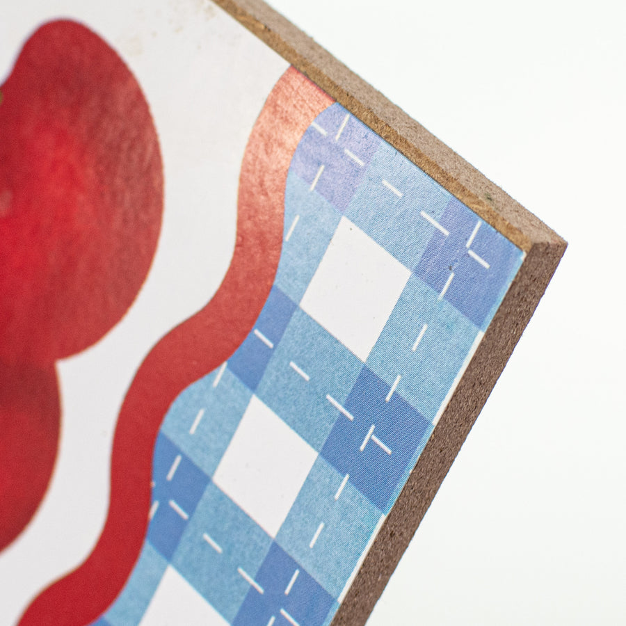 12" Wooden Sign: Welcome Cherry detail photo 3