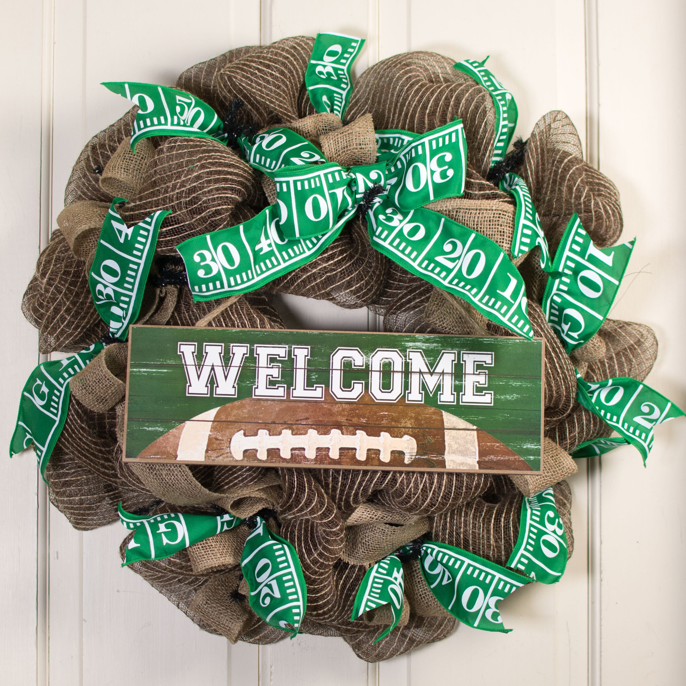 15" Wooden Sign: Welcome Football Lifestyle Photo