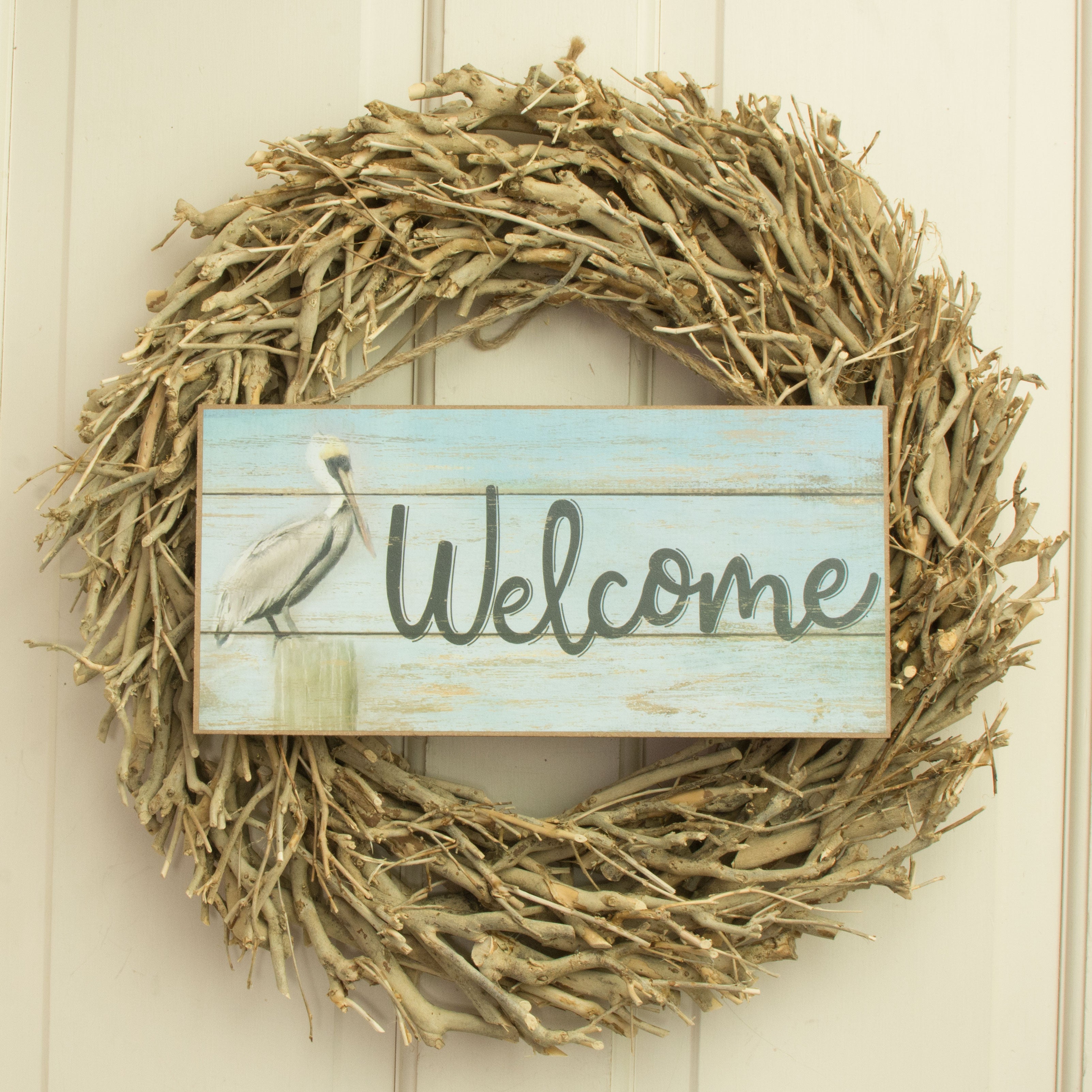 12" Wooden Sign: Welcome Pelican Lifestyle Photo