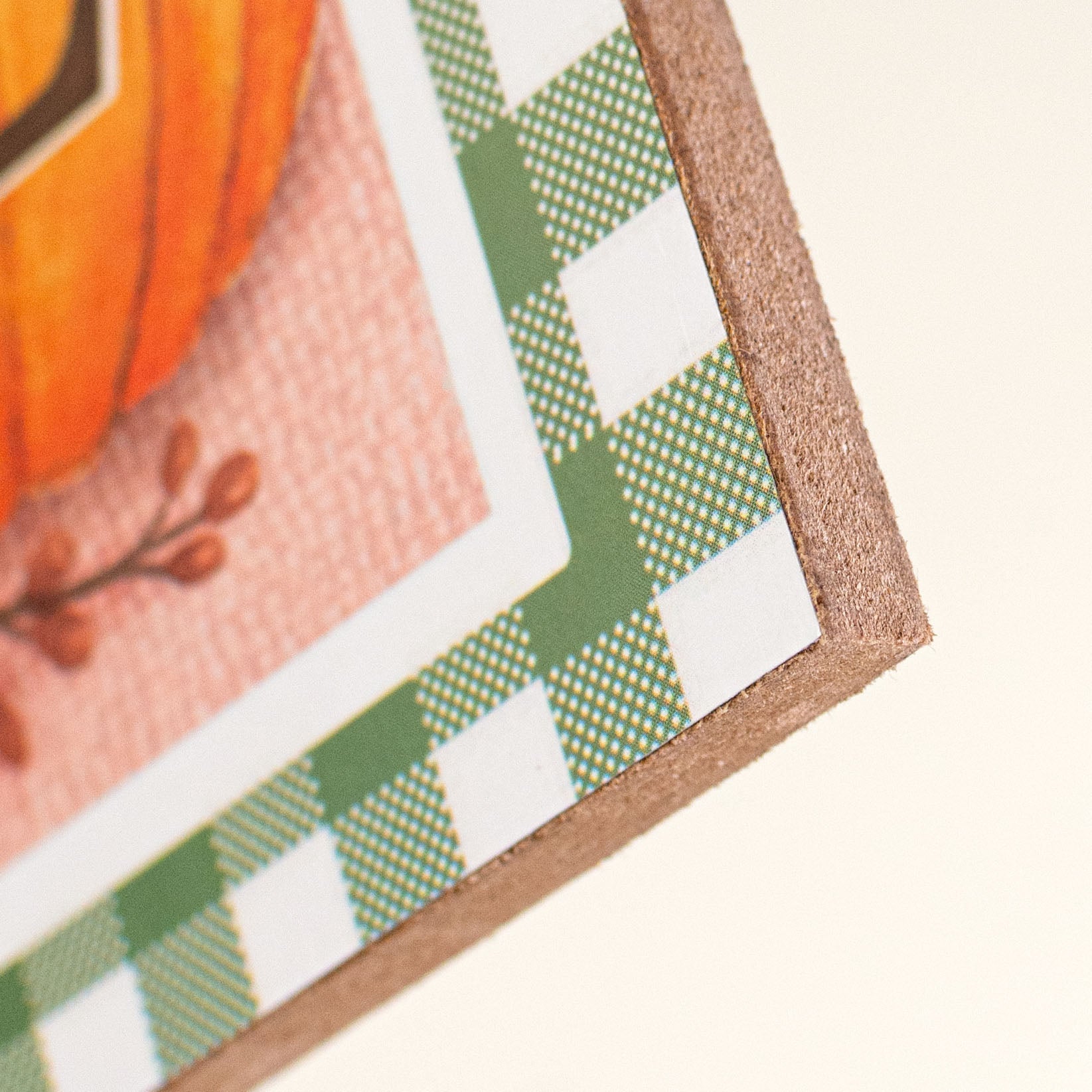 15" Wooden Sign: Welcome Pumpkins Sage Green detail photo 3