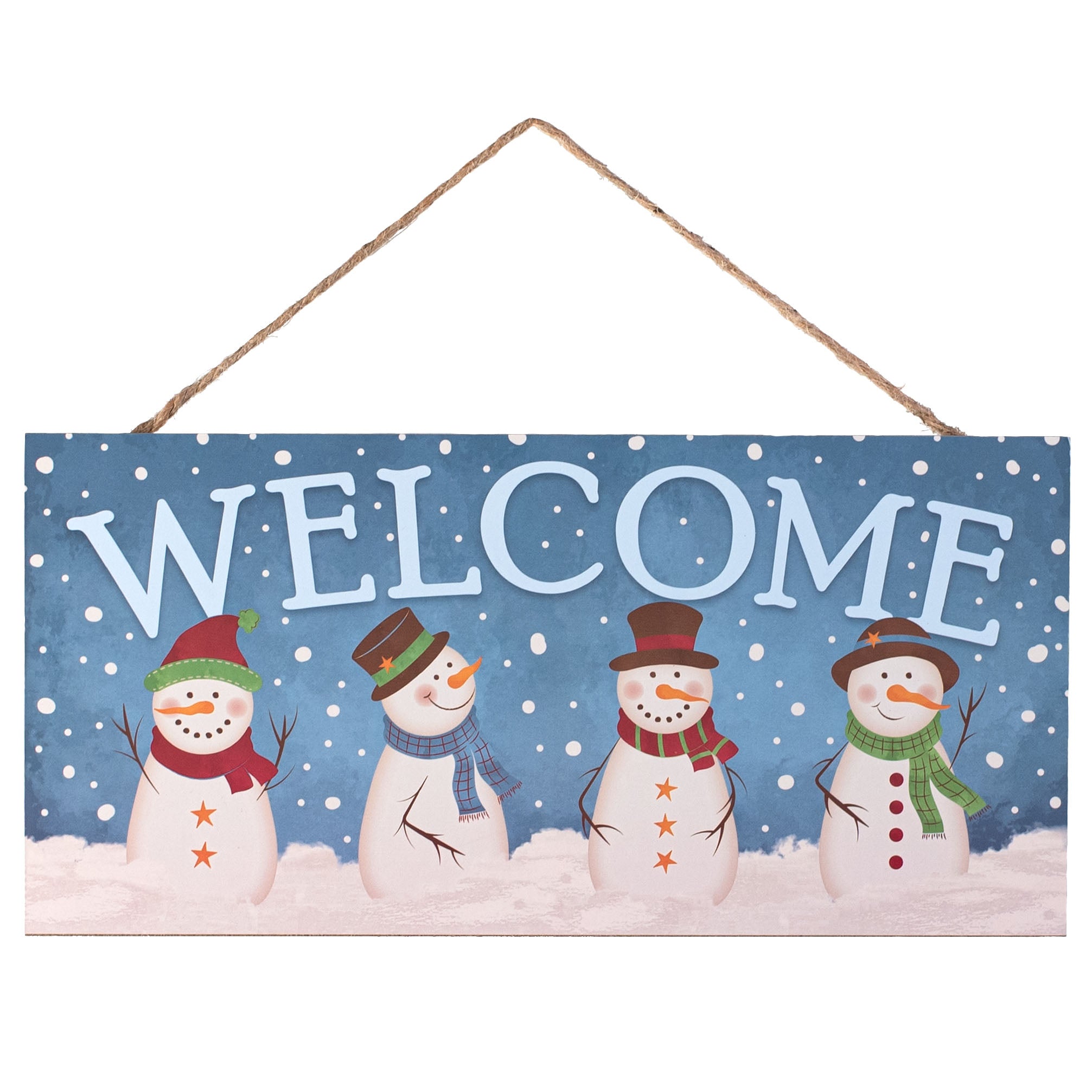 12" Wooden Sign: Welcome Snowmen Item Number: AP7120