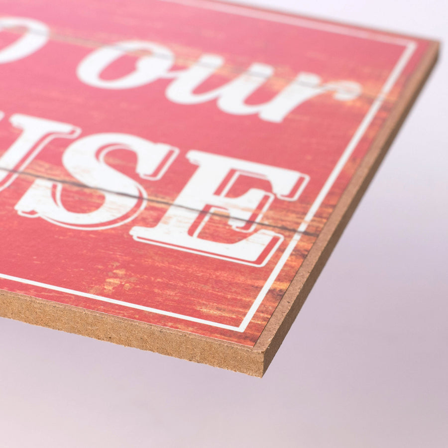 12" Wooden Sign: Welcome to our Farmhouse detail photo 3