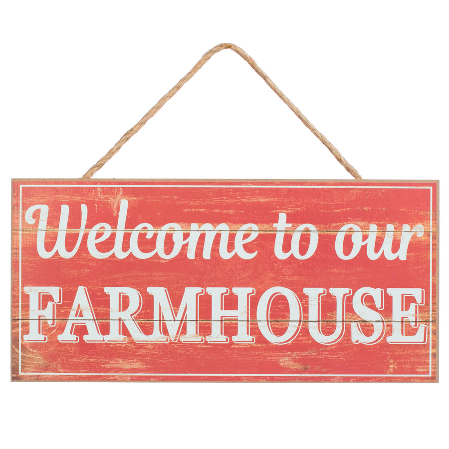 12" Wooden Sign: Welcome to our Farmhouse Item Number: AP8132