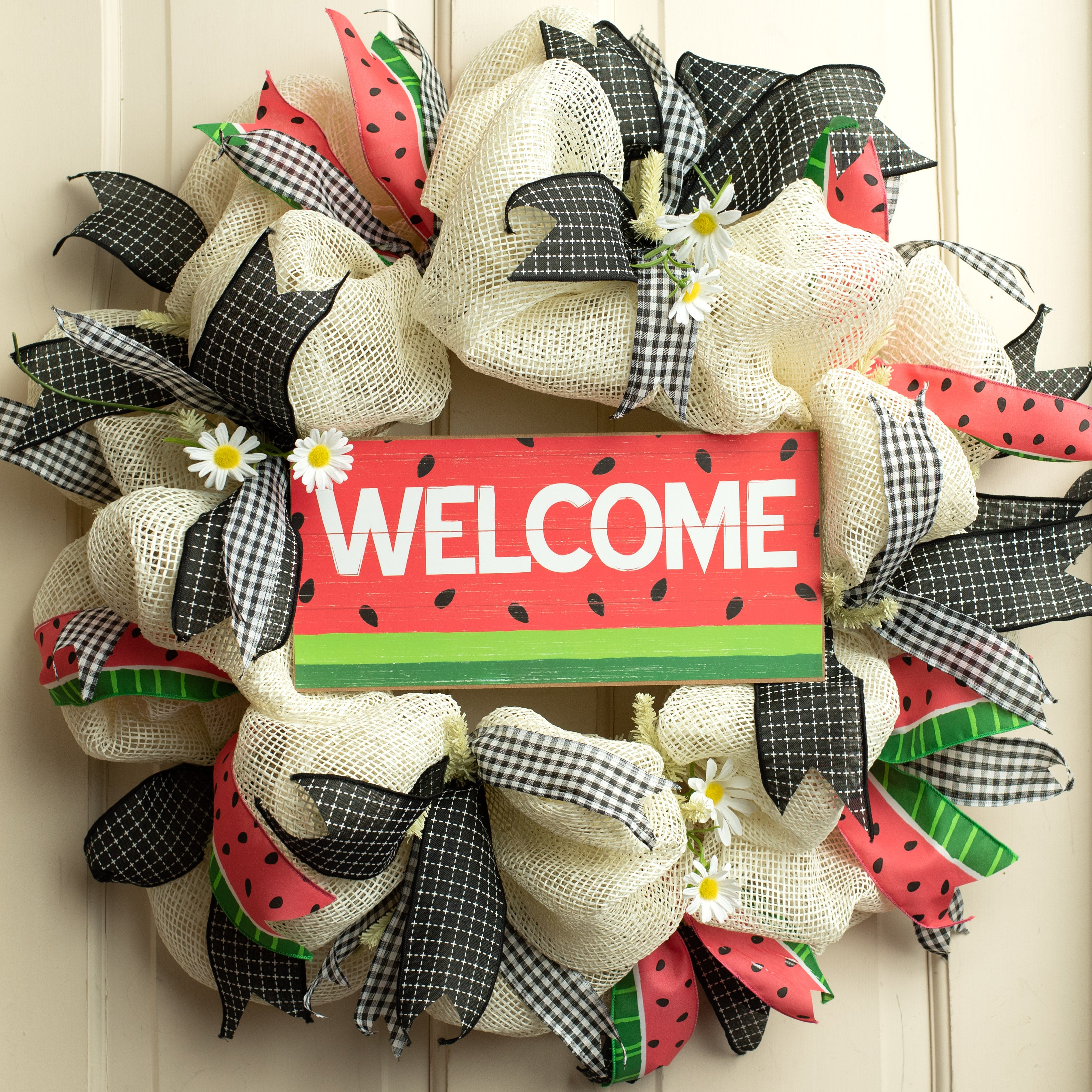12" Wooden Sign: Welcome Watermelon Lifestyle Photo
