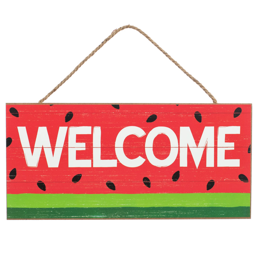12" Wooden Sign: Welcome Watermelon Item Number: AP8370