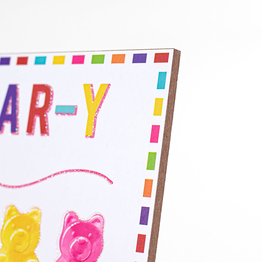 12" Wooden Sign: You Are Bear-Y Sweet Glitter detail photo 3