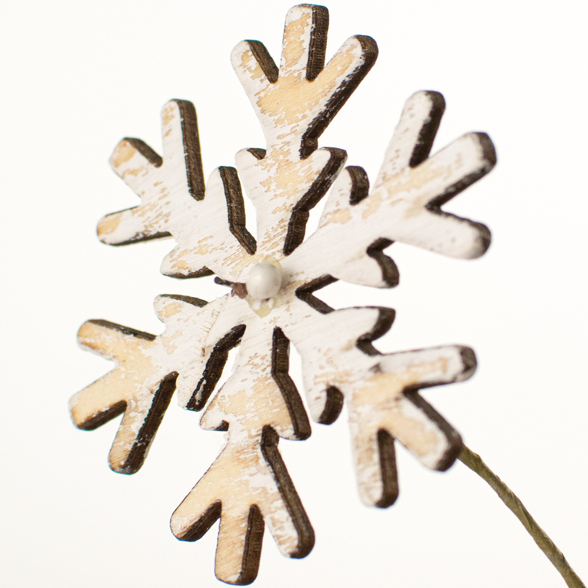 16" Wooden Snowflake Pick Lifestyle Photo