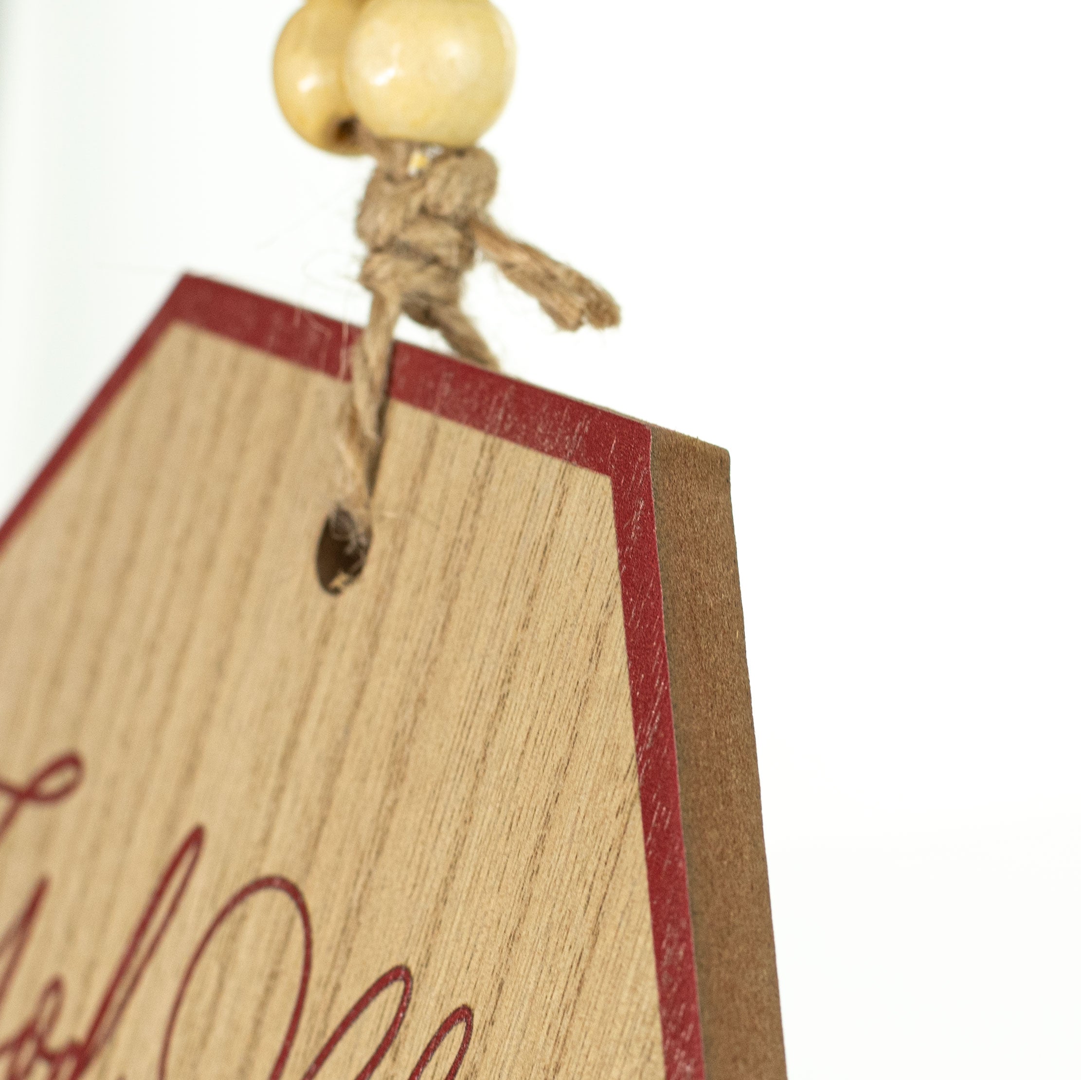 12" Wooden Tag Sign: Pickup Truck God Bless America detail photo 3