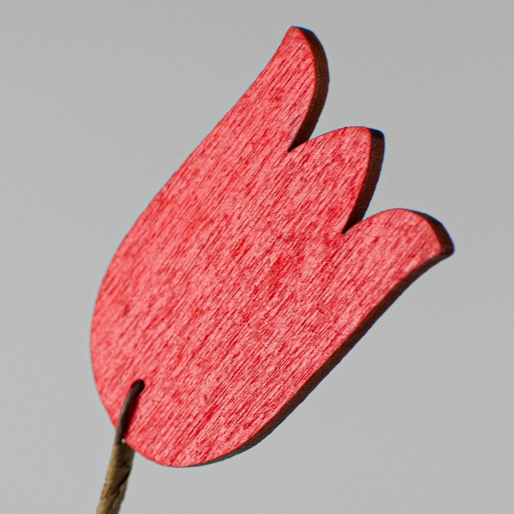 14" Wooden Tulip Pick: Red Lifestyle Photo