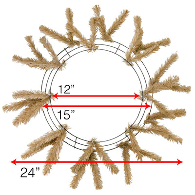 15-24" Work Wreath Form: Burlap Lifestyle Photo