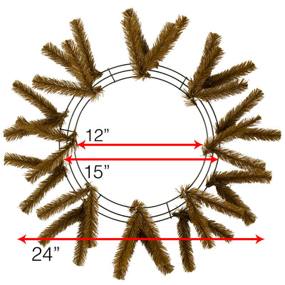 15-24" Work Wreath Form: Chocolate Brown Lifestyle Photo
