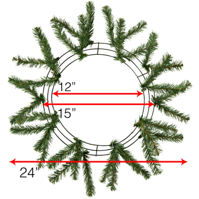 15-24" Work Wreath Form: Green Lifestyle Photo