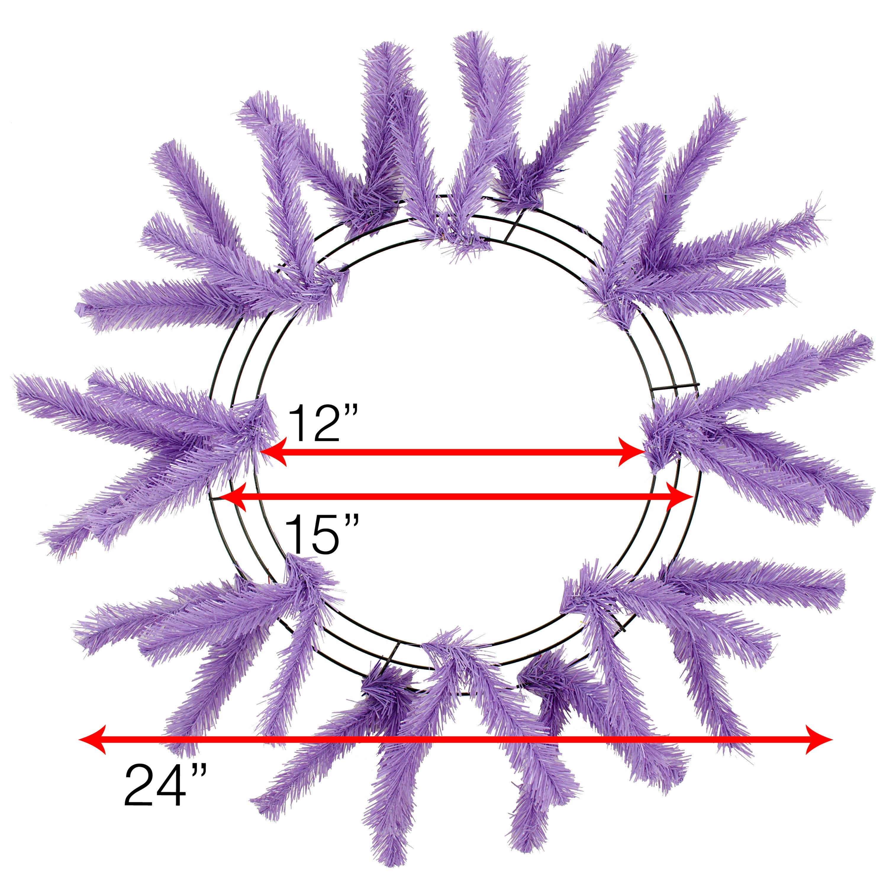 15-24" Work Wreath Form: Lavender Lifestyle Photo