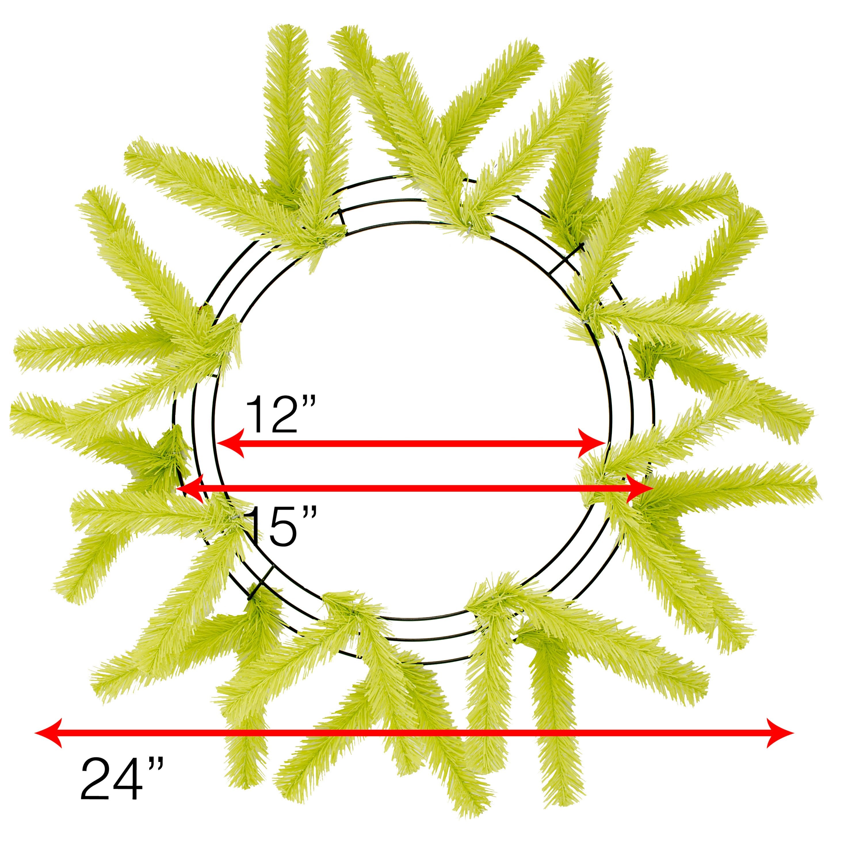 15-24" Work Wreath Form: Lime Lifestyle Photo