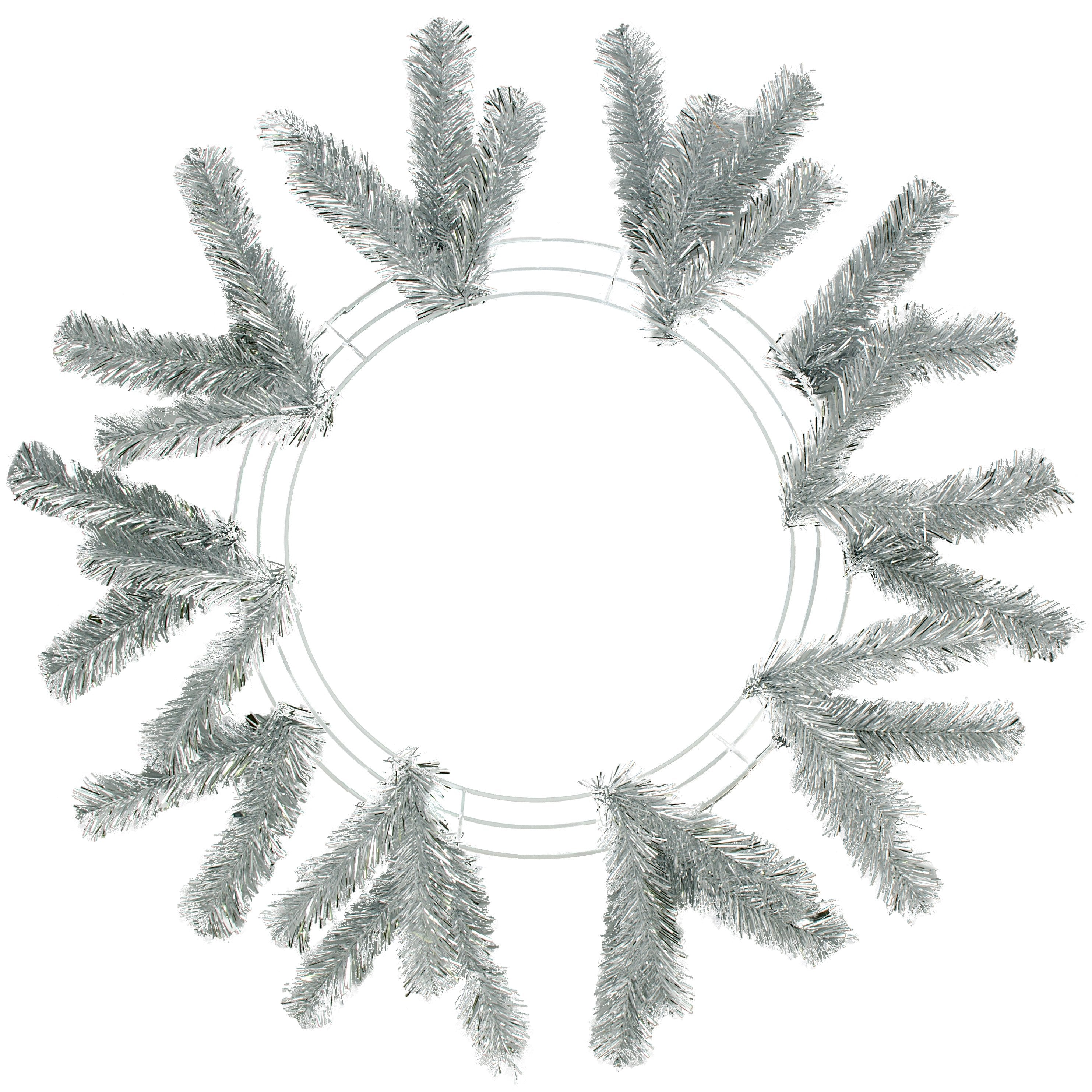 15-24" Work Wreath Form: Metallic Silver Item Number: XX749526
