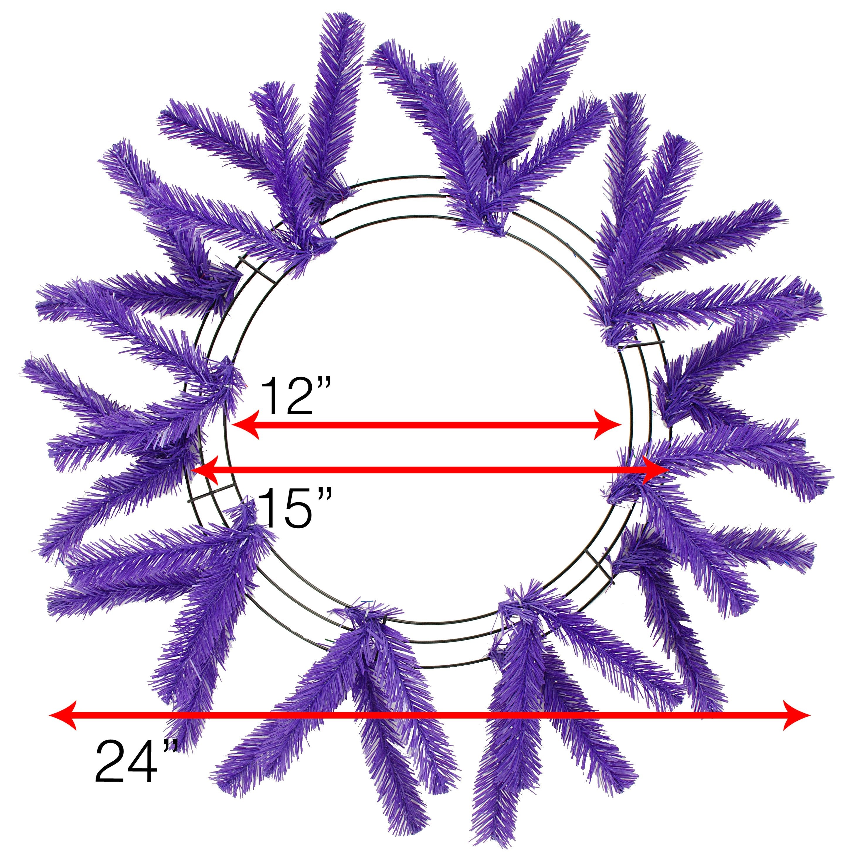 15-24" Work Wreath Form: Purple Lifestyle Photo